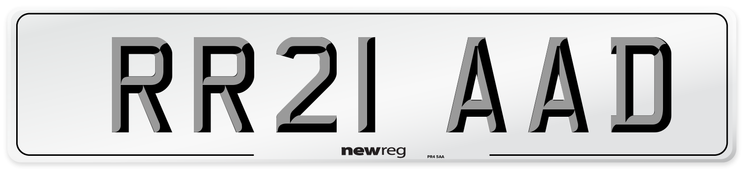 RR21 AAD Number Plate from New Reg